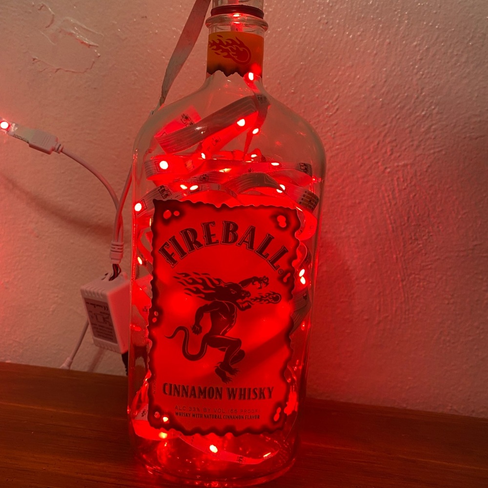 LED fireball bottle